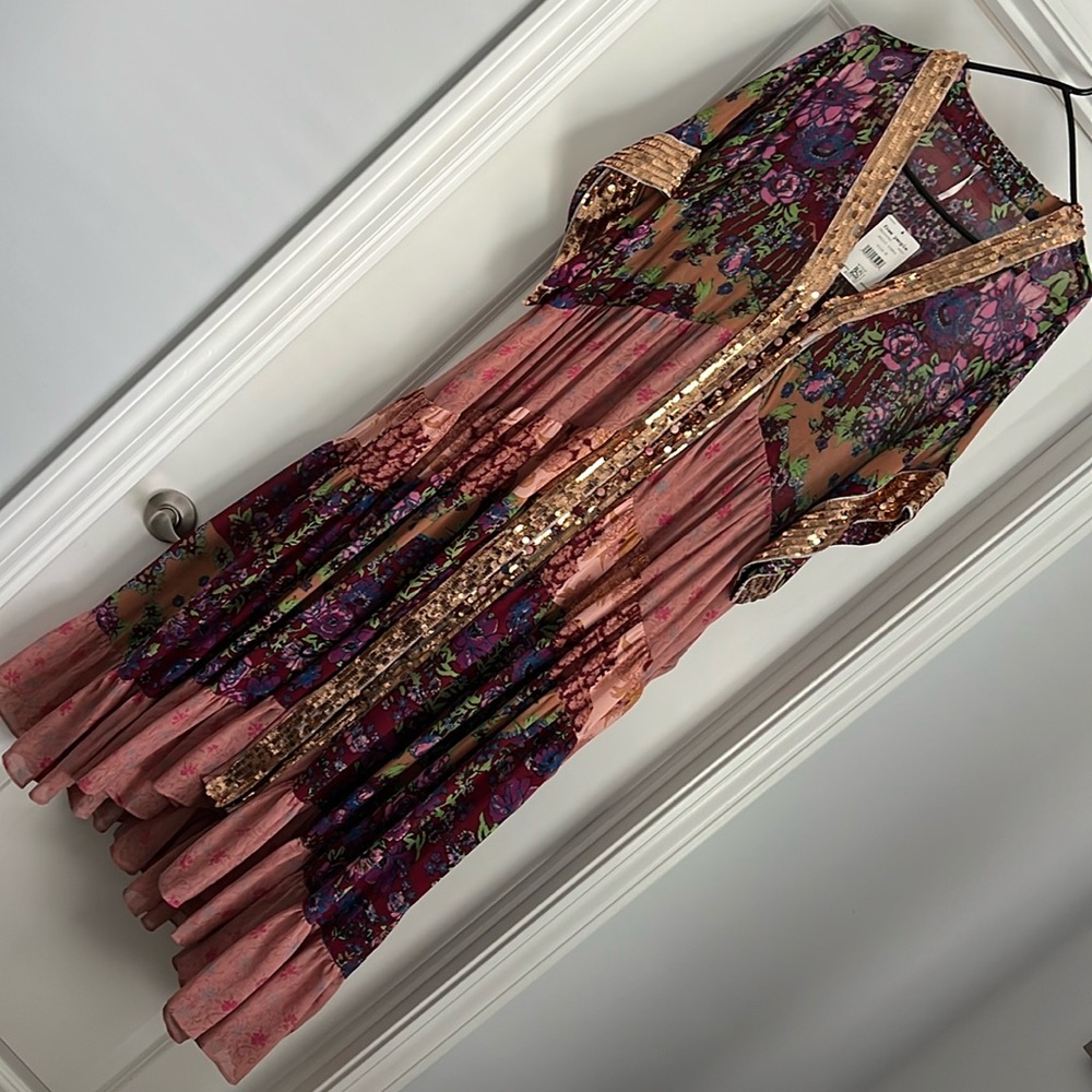 Free People Multi Sheer Dress